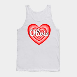 I Love Olivia Heart Funny Olivia Name Gift Tank Top